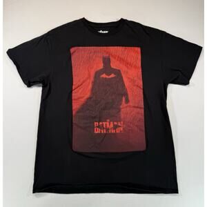 The Batman 2022 Movie T Shirt DC Comics Red Graphic Black Men’s Large